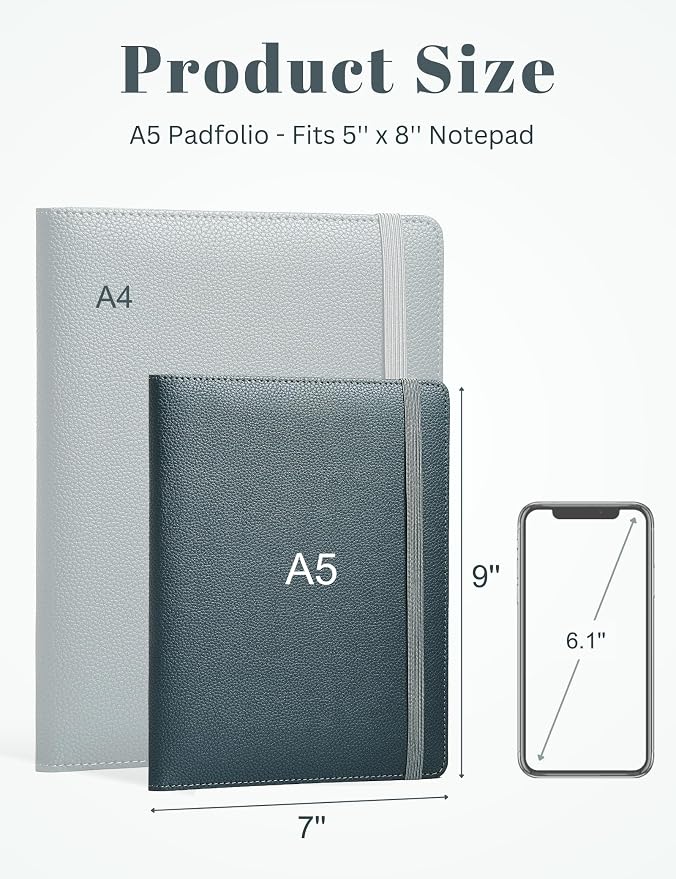 Mymazn Junior Padfolio Portfolio Folder, Small A5 Clipboard - Image 2