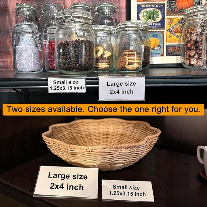 ChanQnTon L-Shape Acrylic Sign Holder, Price Tags, Food Labels - Image 7