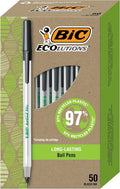 BIC Ecolutions Round Stic Ballpoint Pens, Medium Point, 50-Count Pack by BIC