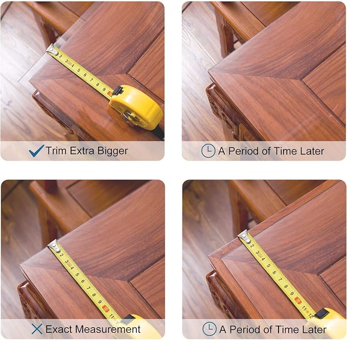 LovePads Frosted Table Cover Protector 38 x 80 Inch, 1.5mm Thick Plastic Table - Image 8