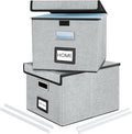 Collapsible File Storage Organizer Boxes by Huolewa