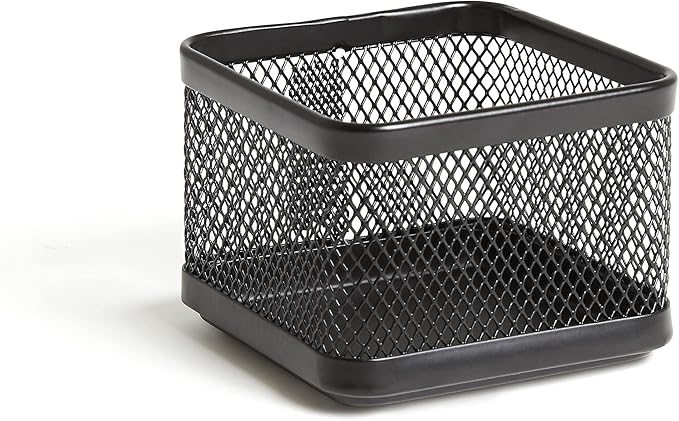 TRU RED Small Stackable Wire Mesh Accessory Holder, Matte Black – Desktop by TRURED