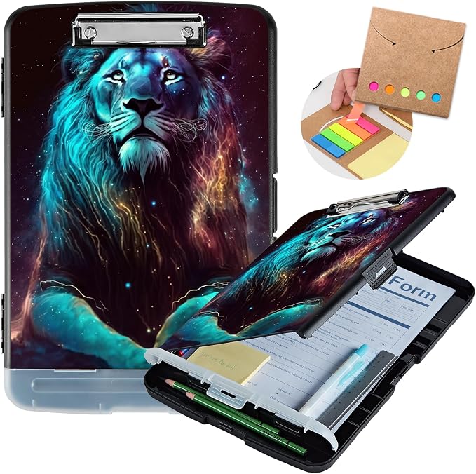 Clipboard with Storage, Heavy Duty Plastic Storage Clipboard with Low Profile - Image 2