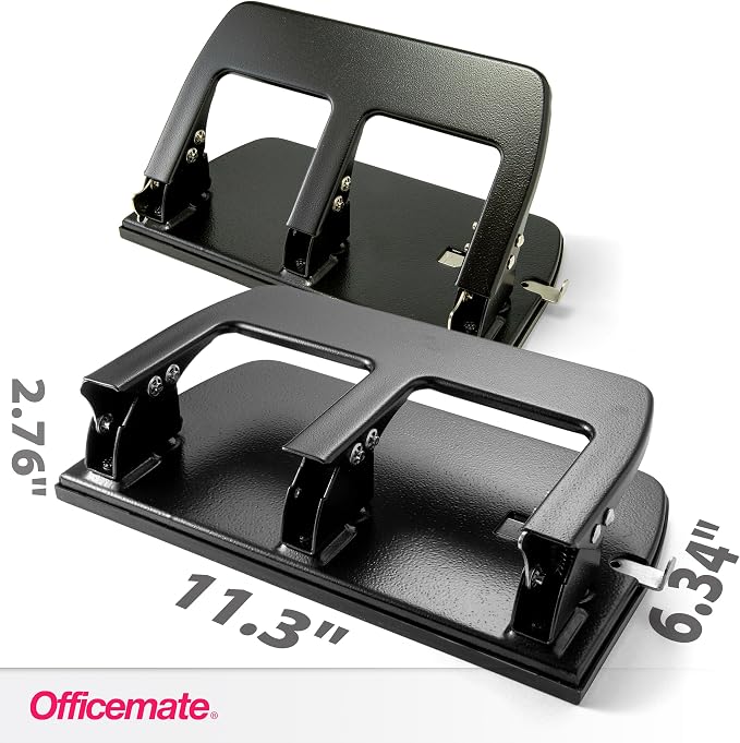 Officemate 3-Hole Punch, Medium Duty, 30-Sheet Capacity, Ergonomic Handles - Image 4