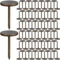80pcs Flat Head Thumb Tacks for Wall, Bronze Pins, 0.4 x 0.6 in | Heavy Duty by Unknown