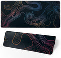 Topographic Contour Map XL Mouse Pad 31.5 x 11.8 Inch Gaming Mousepad Extended by Brecoy