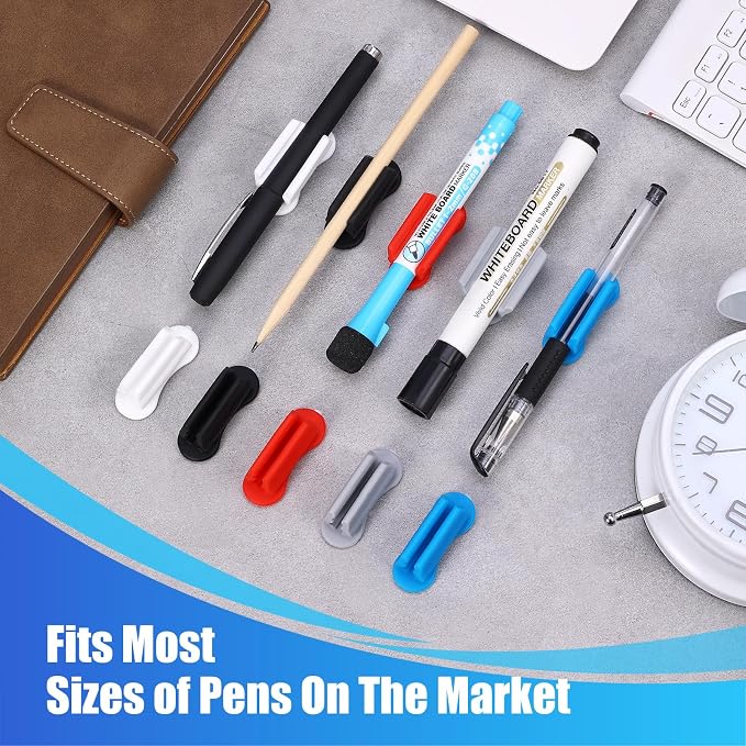 BOBOKA 10 Pack Upgraded Pencil Holder, Adhesive Pen Holder - Image 8