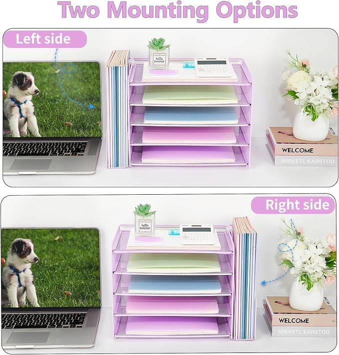 OPNICE Desk Organizer, 5-Tier Paper Organizer Letter Tray - Image 7