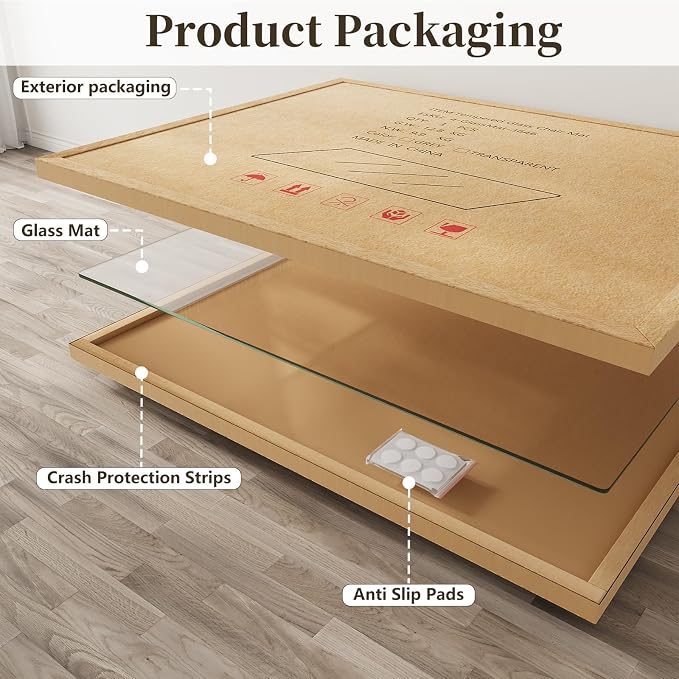 Tempered Glass Chair Mat, 4 Non‑Slip Pads, Noise-Free Gliding Shatterproof - Image 9