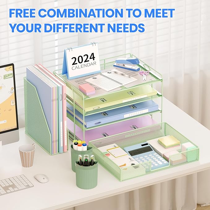 OPNICE Desk Organizer, 4-Tier Desktop File Organizer - Image 3