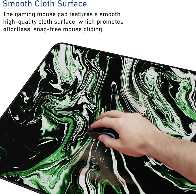 Large Extended Mouse Pad with Stitched Edges, Durable Non-Slip Natural Rubber - Image 5