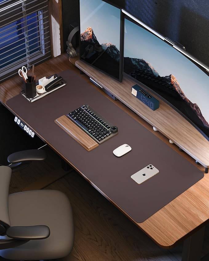 Large Desk Mat - 48" x 17"Leather Desk Pad Protector, Office Desk Mat, Non-Slip - Image 6