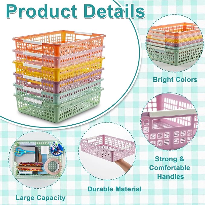 gisgfim 6 Pack Plastic Turn in Paper Trays - Image 3