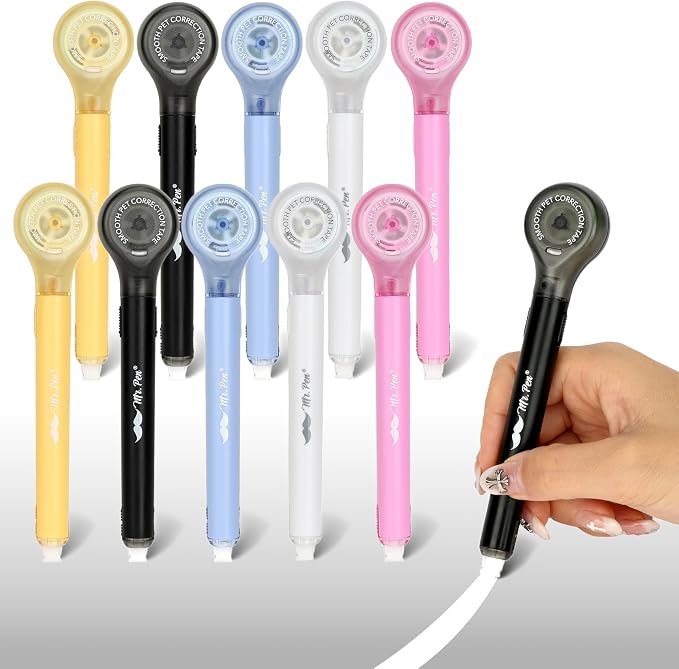 Mr. Pen- Aesthetic Correction Tape, 0.2" x 236", Pastel Colors | Cute by MrPen