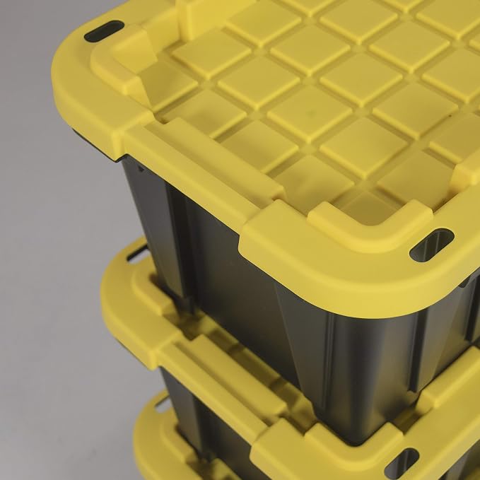 CX BLACK & YELLOW 12-Gallon Heavy Duty Storage Bins - Image 4