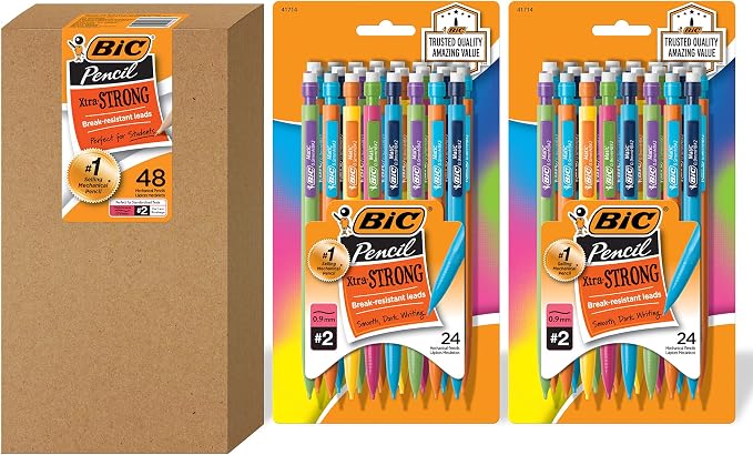 BIC Xtra-Strong Mechanical Pencil, Colorful Barrel, Thick Point by BIC