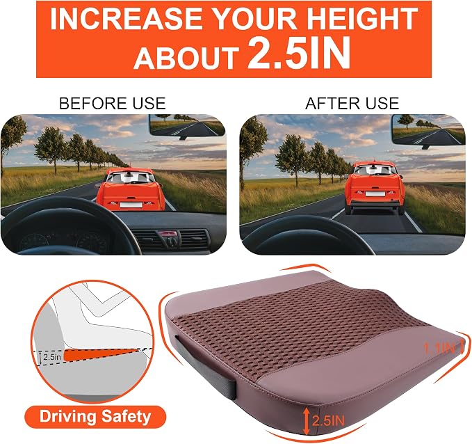 Lofty Aim Car Seat Cushion, Comfort Memory Foam Car Cushions - Image 3