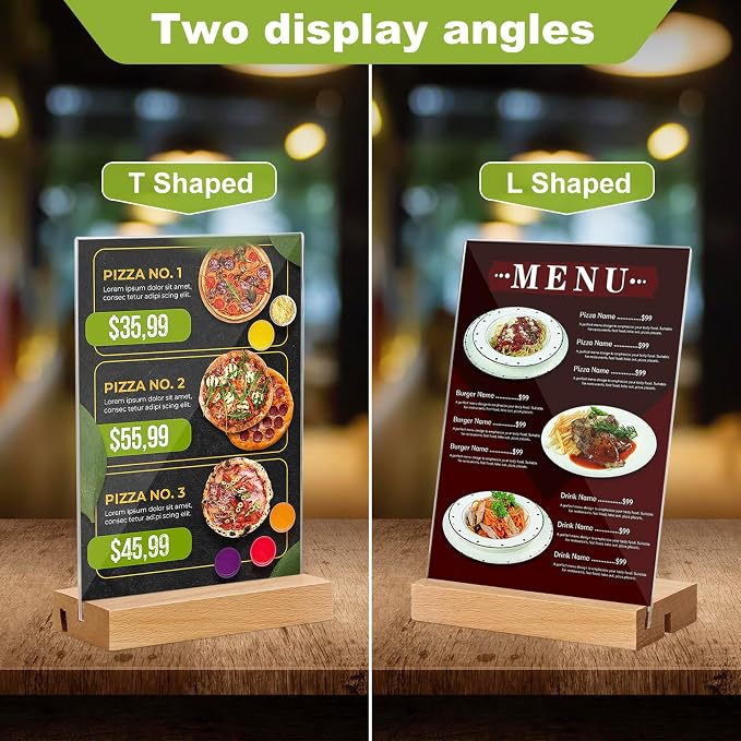 Lechay 8.5 x 11 inches Clear Table Menu Display Stand Desktop Display Stand - Image 3