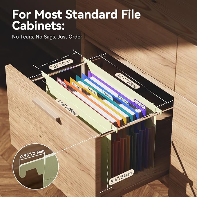 ThinkTex Plastic Expanding Hanging File Folders, 7 Innovative 1.2" Accordion - Image 2