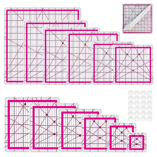 12 Quilting Rulers, Quilting Square Ruler, Quilting Rulers and Templates by HUIFARI