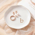 Ceramic Jewelry Tray, Personalized Initial Jewelry Dish by GIVITASOT