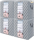 WISELIFE Storage Bags 4 Pack/100L Large Blanket Clothes Organization and by WiseLife