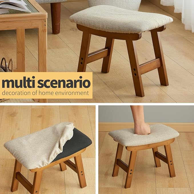 Foot Stool Ottoman Foot Rest Under Desk, Small Stool - Image 3