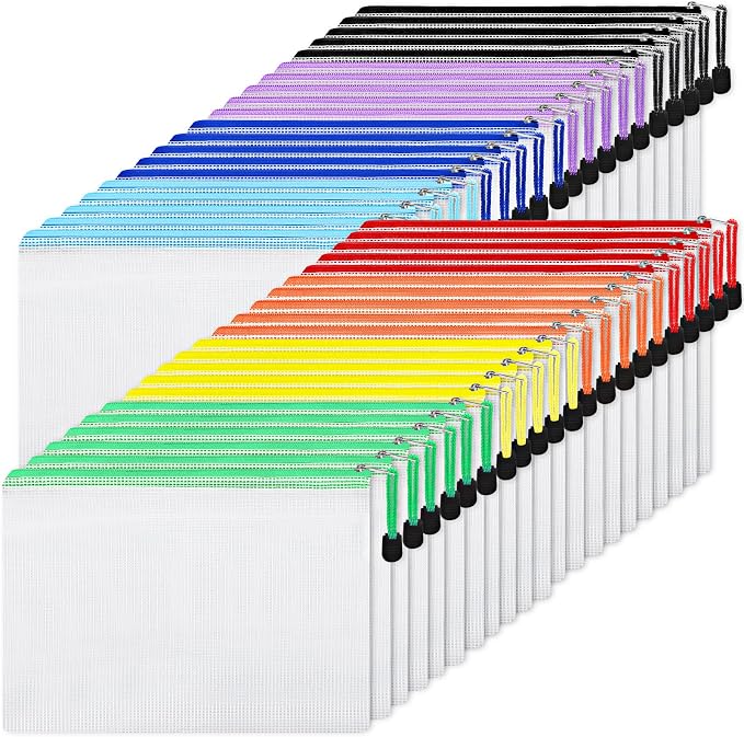 EOOUT 56pcs Mesh Zipper Pouch Zipper Bag, Durable Pouches by EOOUT