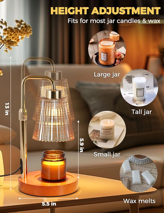 GODONLIF Gold Candle Warmer Lamp - Image 5