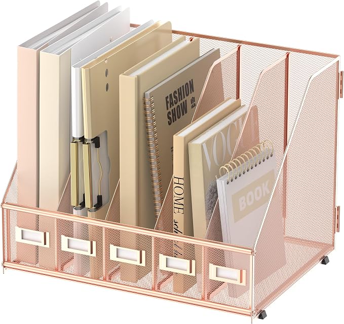 SUPEASY Desk Organizers Metal Desk Magazine File Holder by SUPEASY