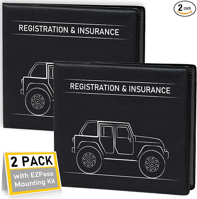 CANOPUS Car Registration and Insurance Holder, Car Document Holder, Vehicle by CANOPUS