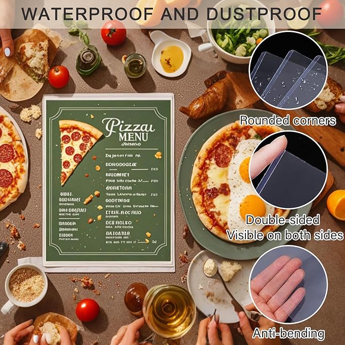 6-Pack 8.5" x 11" Rigid Print Protectors, Transparent Hard Plastic Page Sheet - Image 4