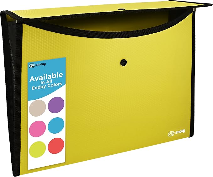 Square Flap Document Holder Green, Expanding File Folder, A4 Letter Size by Enday