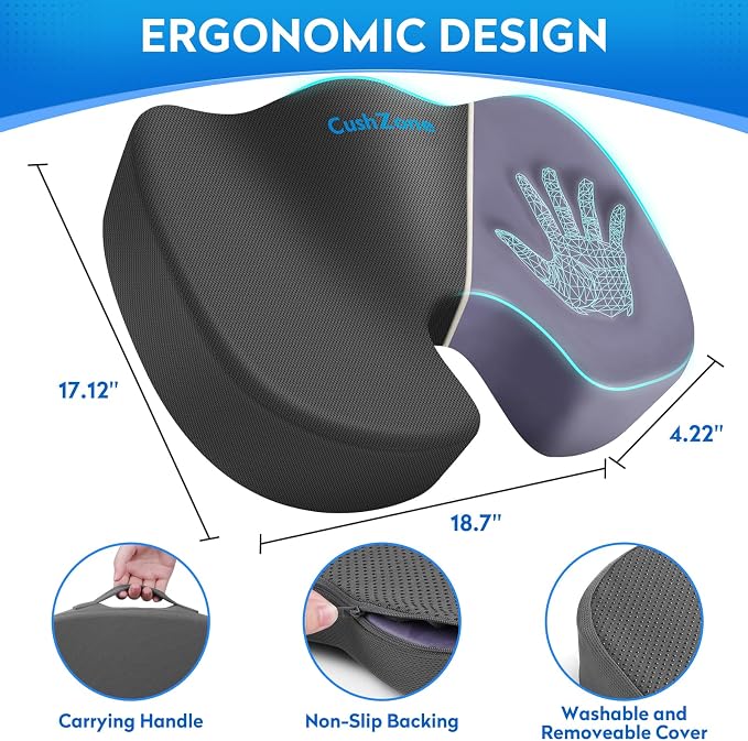 XXL Seat Cushion Office Car Seat Cushion, Memory Foam Cushion - Image 4
