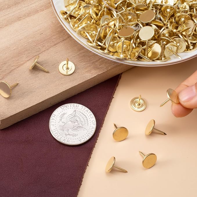 120pcs Flat Head Thumb Tacks for Wall, 0.4" x 0.51" Decorative Wall Pins Nails - Image 3