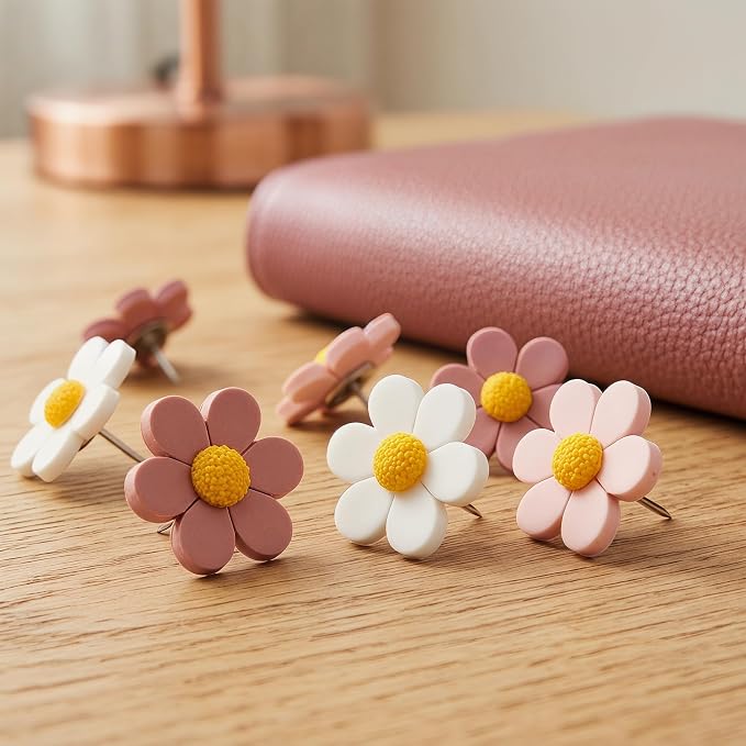Cute Flower Push Pins, Decorative Bulletin Board Pins - Image 7
