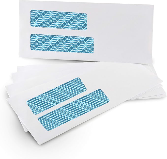 500#9 FLIP & SEAL Double Window Security Envelopes - Image 3