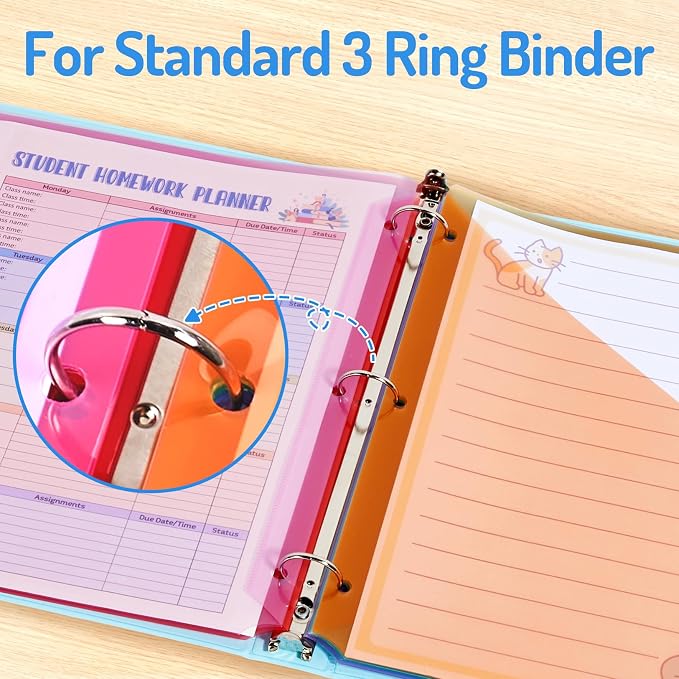 Forvencer 8 Count Dividers for 3 Ring Binder, Binder Dividers - Image 6
