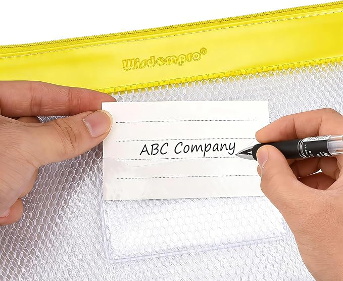 Wisdompro Zipper Pouch, 4 Packs Durable Letter Size Waterproof Mesh File Bag - Image 7