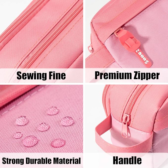 Sooez High Capacity Pencil Case, Big Pencil Bag Pouch Box Organizer Pen Case - Image 2