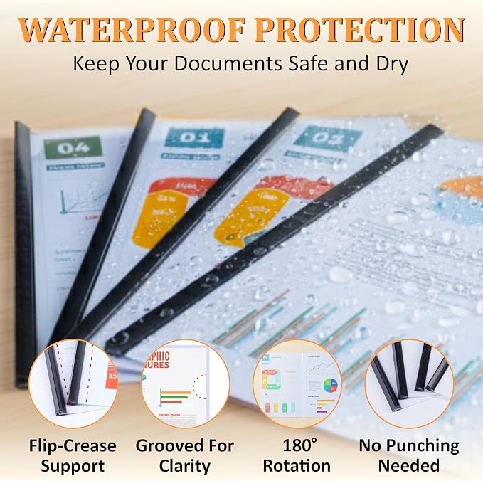 10 Pack Report Covers with Sliding Bar - Image 7