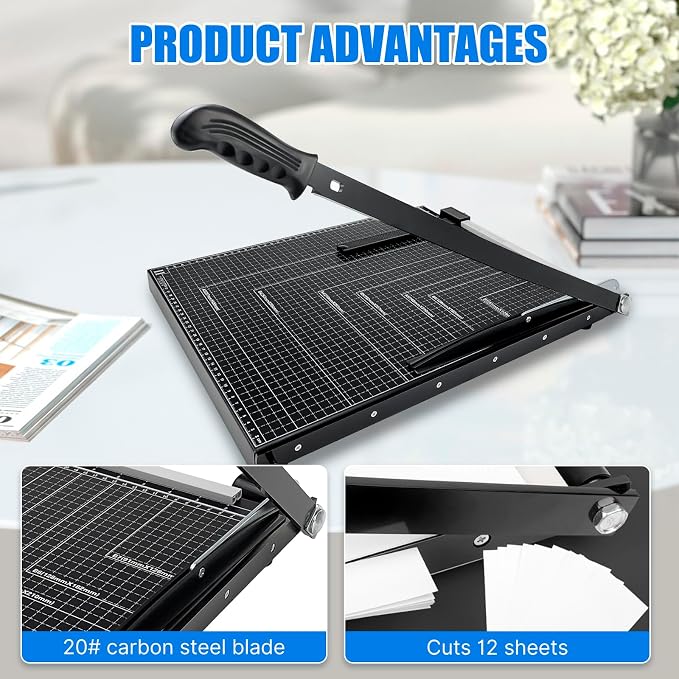 Paper Cutter, Guillotine Paper Trimmer Cutter - Image 2