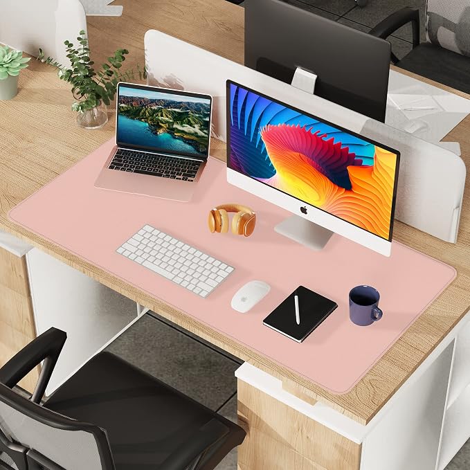 AFIING Cork Desk Mat 47" x 23.6", Dual-Sided Natural Cork & PU Leather Desk Pad - Image 7
