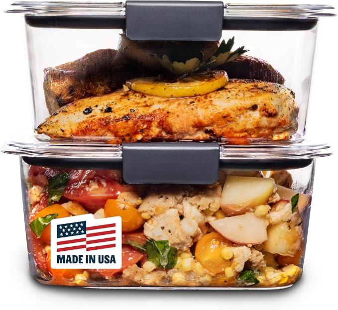 Rubbermaid Brilliance BPA-Free Food Storage Containers, Medium Deep, 4.7 Cup by Unknown