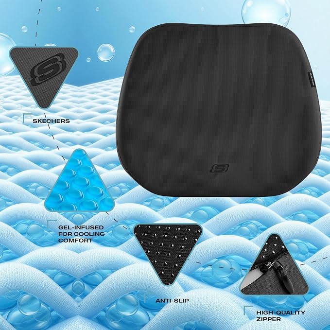 Skechers Seat Cushion Premium Gel & Memory Foam-Office Chair Cushion - Image 3
