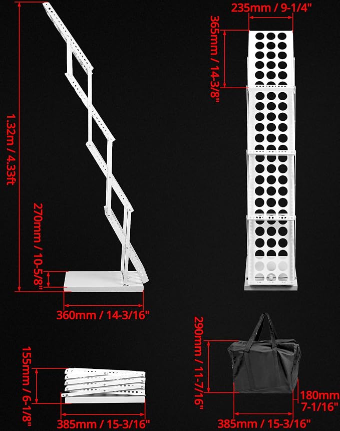 QWORK Foldable Brochure Display Stand, Magazine Brochure Display Rack Stand - Image 6
