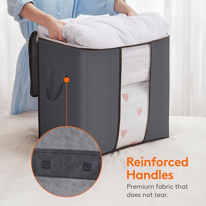 Lifewit 3 Pack 100L Clothes Storage Bins - Image 3