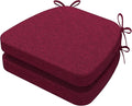 AAAAAcessories D-Shaped Chair Cushions, Machine-Washable Cover, Wine Red by AAAAAcessories