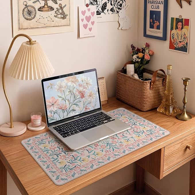 iCasso Pink Aesthetic Flower Mouse pad - Image 7