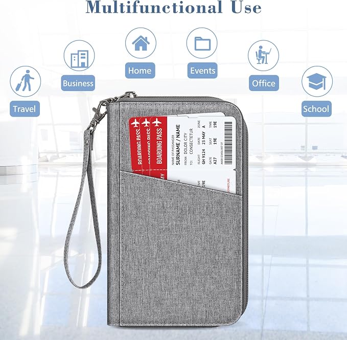 Fintie Family Passport Holder Wallet, RFID Blocking Travel Document Organizer - Image 7